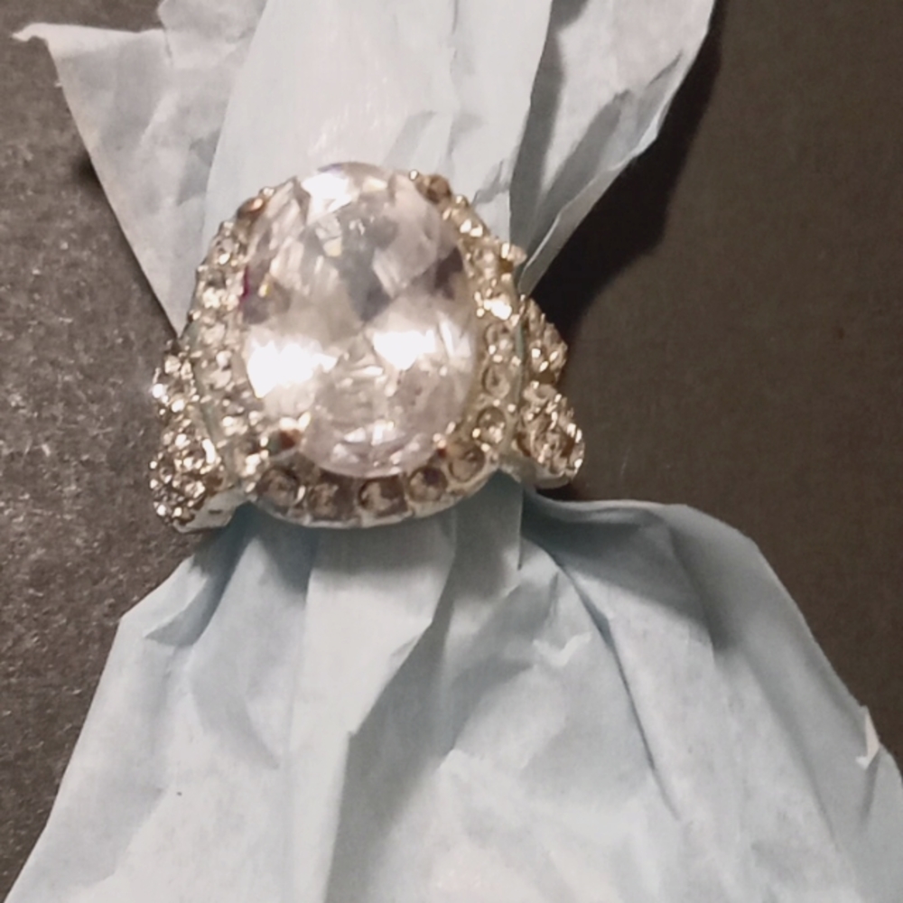 Beautiful White Sapphire Cocktail Ring
